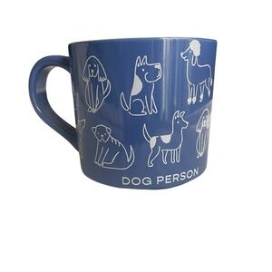 Parker Lane "Dog Person" Coffee Mug Tea Hot Blue and White